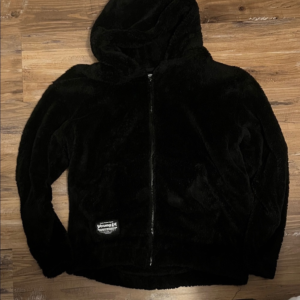 YoungLA Plush Black Hoodie